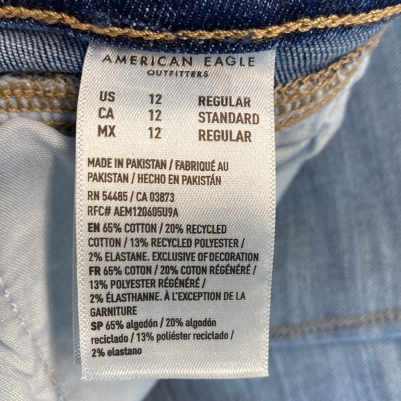 American Eagle super high rise flare jeans size 12 hemmed inseam 29” Y2K retro - Picture 6 of 13